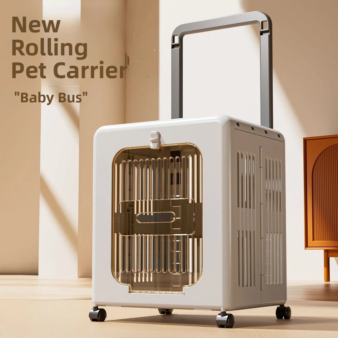 Borsa Trasportino Stabile per Animali Domestici, Portatile per Esterni, Approvata per il Trasporto Aereo, Traspirante e Impermeabile, Borsa da Viaggio per Cani e Gatti
