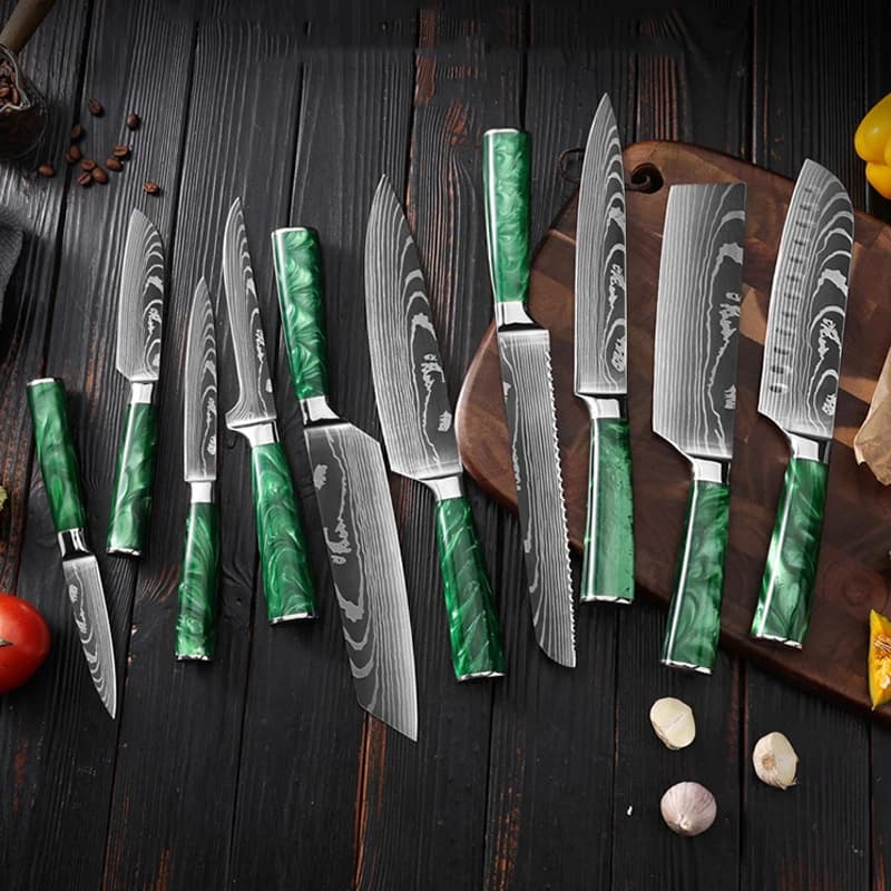Cheap kitchen knives set in stainless steel 1-9 pieces sharp cook knife Multi-purpose knife Kitchen knife for the house