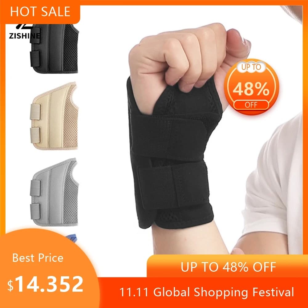 1 pezzo di compressione regolabile per l'immobilizzazione del pollice, tutore per il polso, sport, polso, pollice, mano, artrite, stecca, protezione di supporto