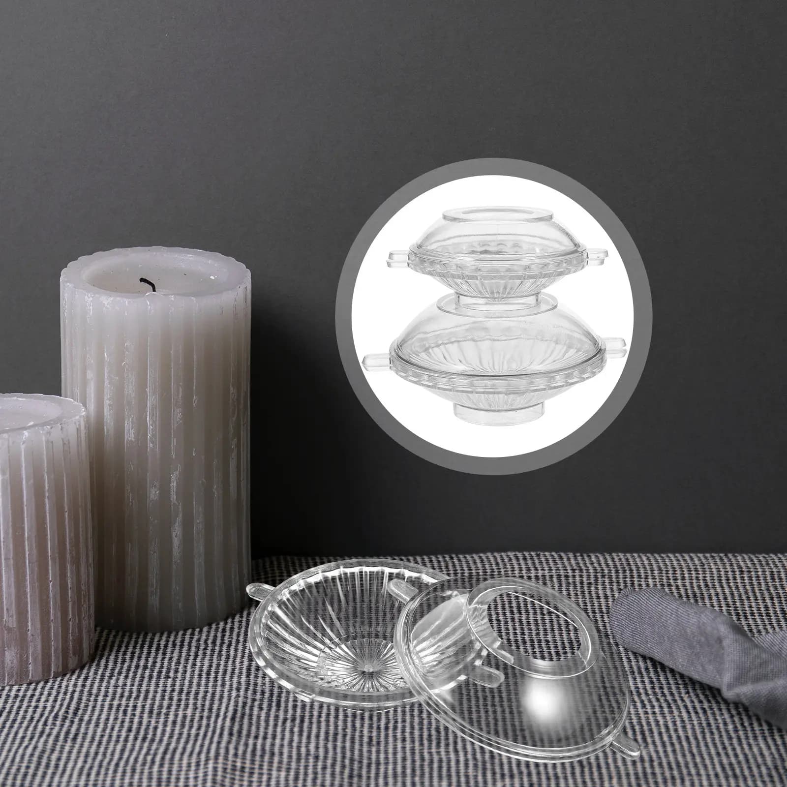 2 Pezzi Stampi Galleggianti in Plastica Fai-da-Te per Candele Profumate Fatte in Casa, Sapone, Cubetti di Ghiaccio, Multifunzionali e Riutilizzabili