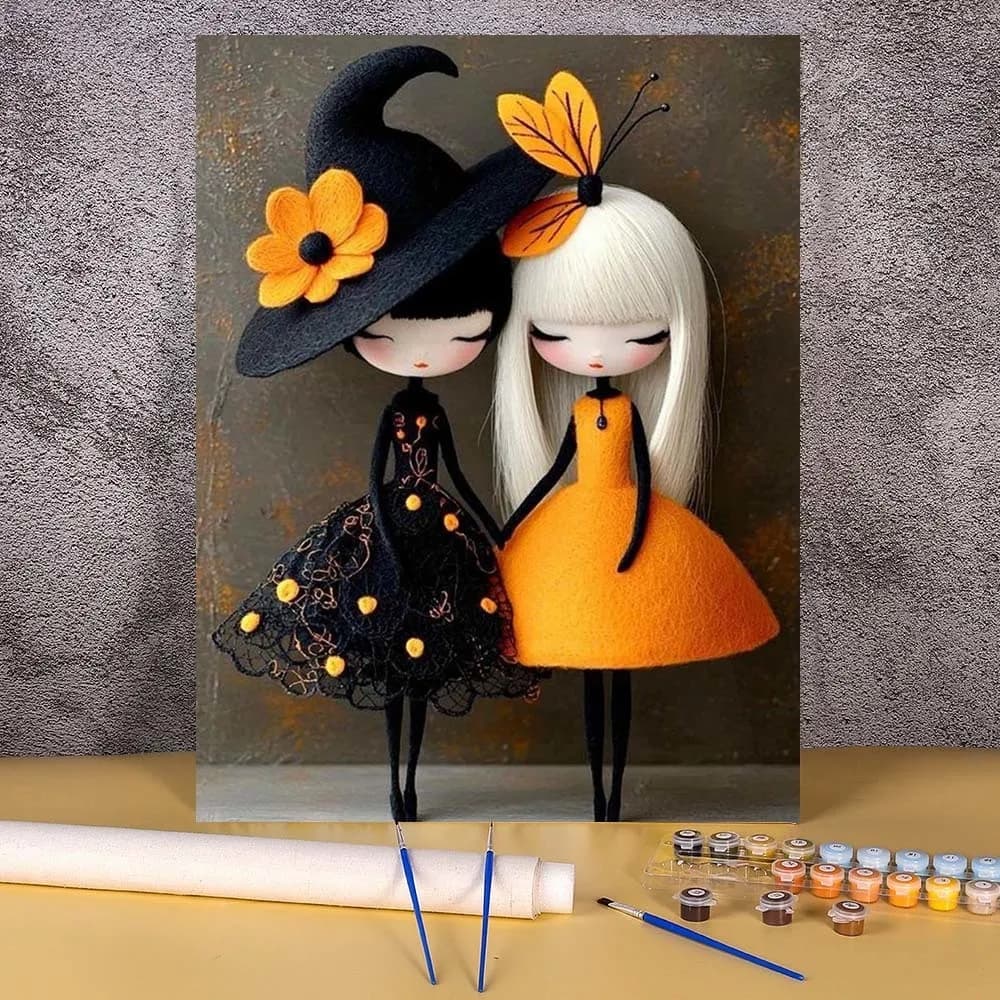 1pc frameless Painting By Numbers Adult Hand Acrylic Paint Kit Cartoon DIY Number Drawing Canvas Wall Art Home Decorate Anime P
