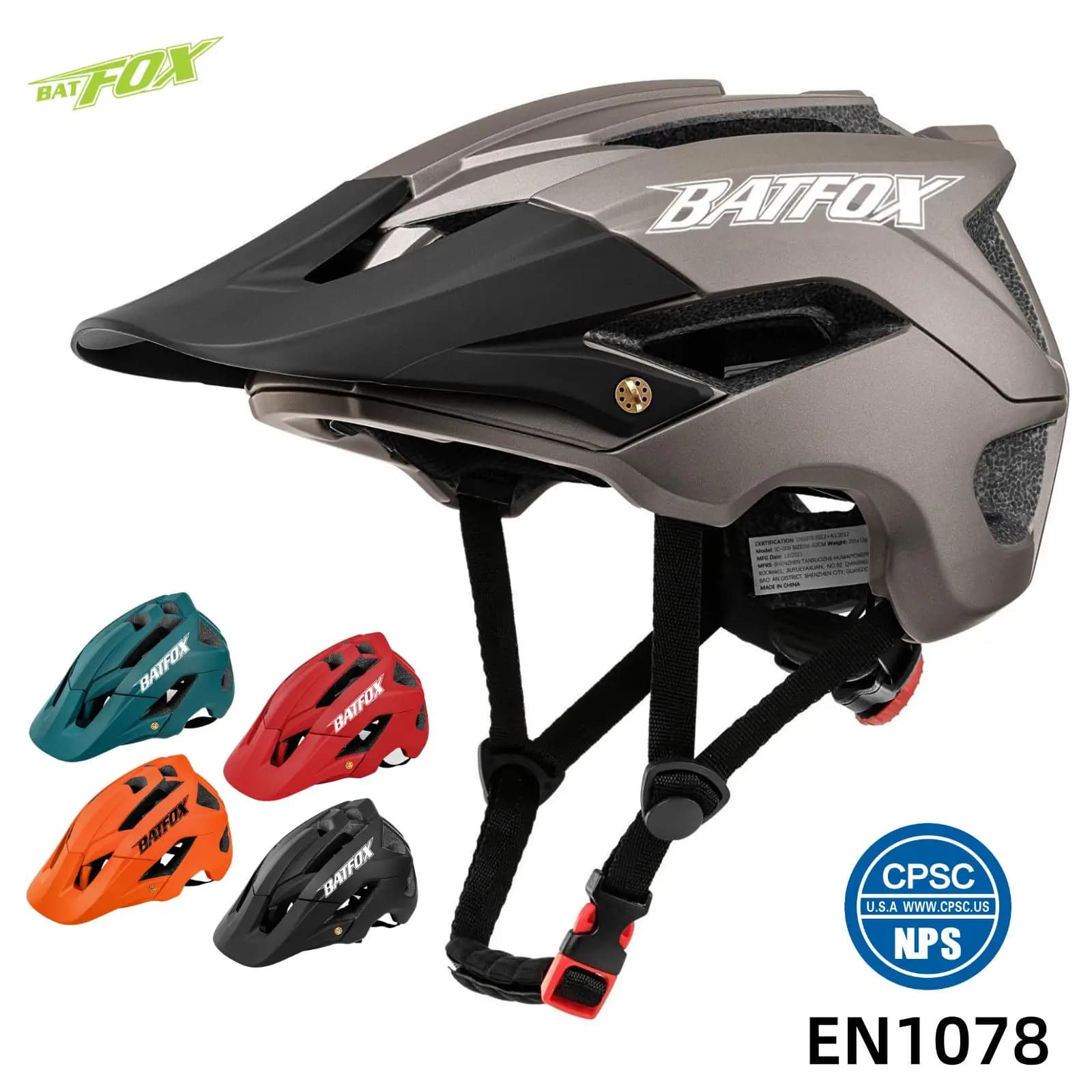 Batfox MTB DH Cycling helmet Ultralight Road Mountain Bike Bicycle Helmet integrally shaped Man Woman Ultralight Moto Cross
