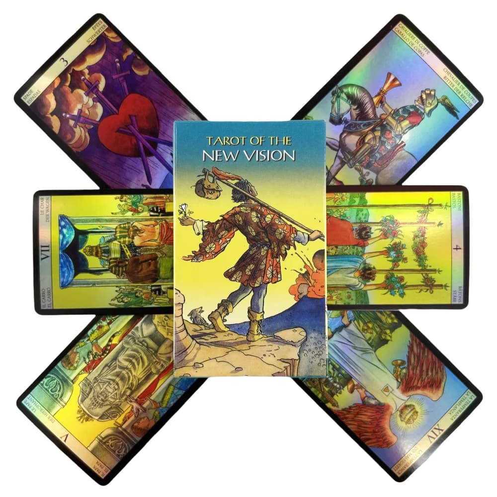 Laser Cards Back Rider Tarot of The New Vision Cards A 78 Deck Oracle English Divination Edition Board Playing Games With Guide