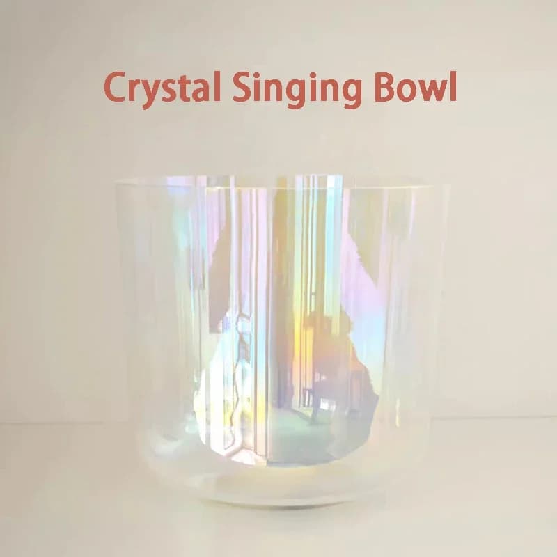 Clear Crystal Singing Bowl Yoga Meditation Transparent Bowls Sound Healing Handmade Spiritual Relaxation Musical Instrument Gift