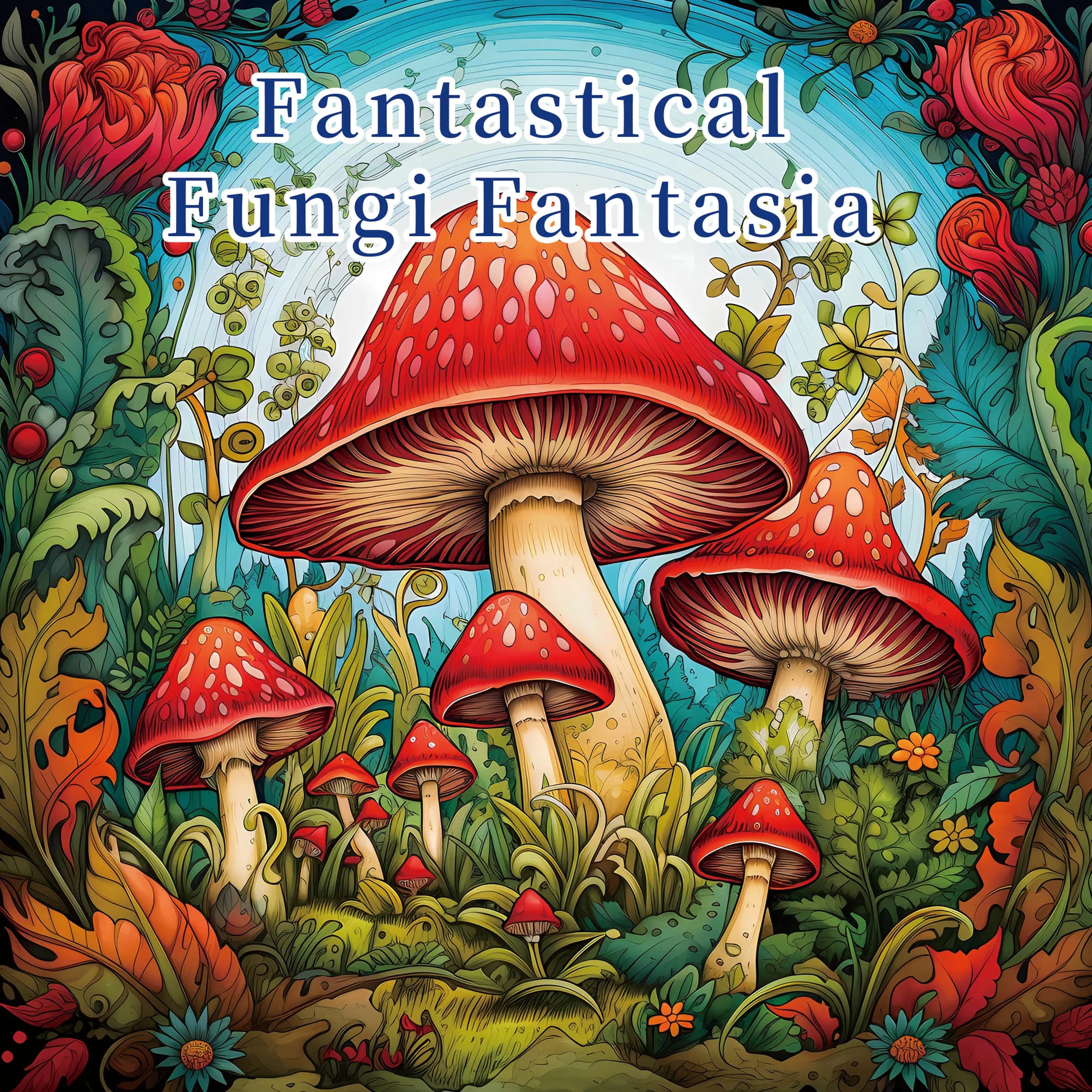 Coloring book Fantastical Fungi Exploration Stress Relief Coloring Handbook Graffiti Painting Drawing Books for Teens and Adult