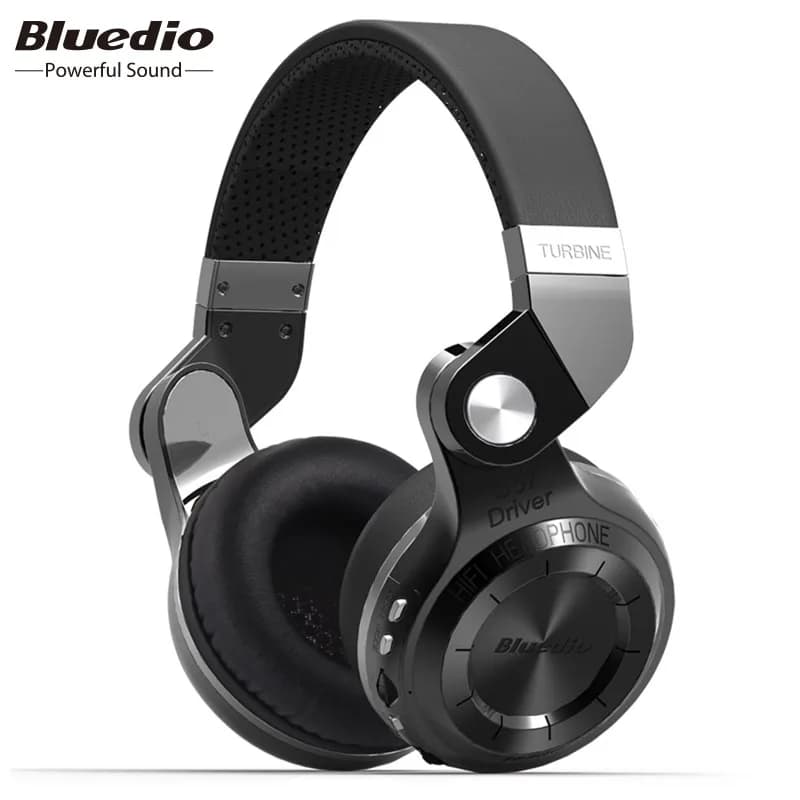 Bluedio T2+ Cuffie Bluetooth Auricolari Wireless Pieghevoli Sportivi Bluetooth 5.0 Suono HIFI Bassi Potenti da 57mm Slot per Scheda SD