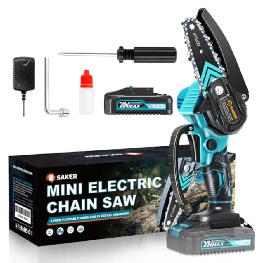 Mini Electric chainsaw Wireless Portable, Chainsaw Manual for Powering, Motorsaws for Trees, Garden and Home
