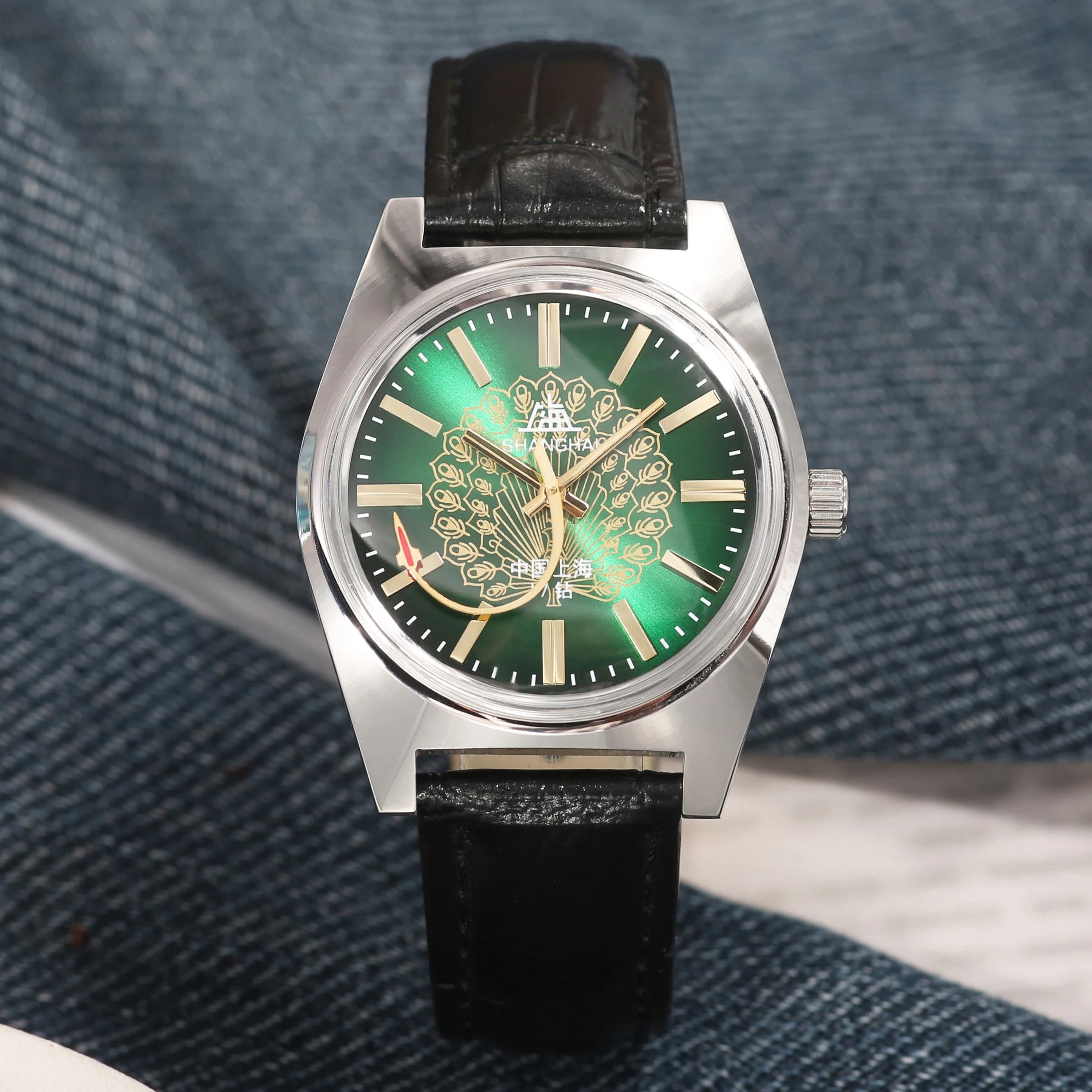 Men’s Mechanical Watch Shanghai 8120 Manual Mechanical Movement 36Mm Retro Chinese Watch Suitable for Men’s Gifts