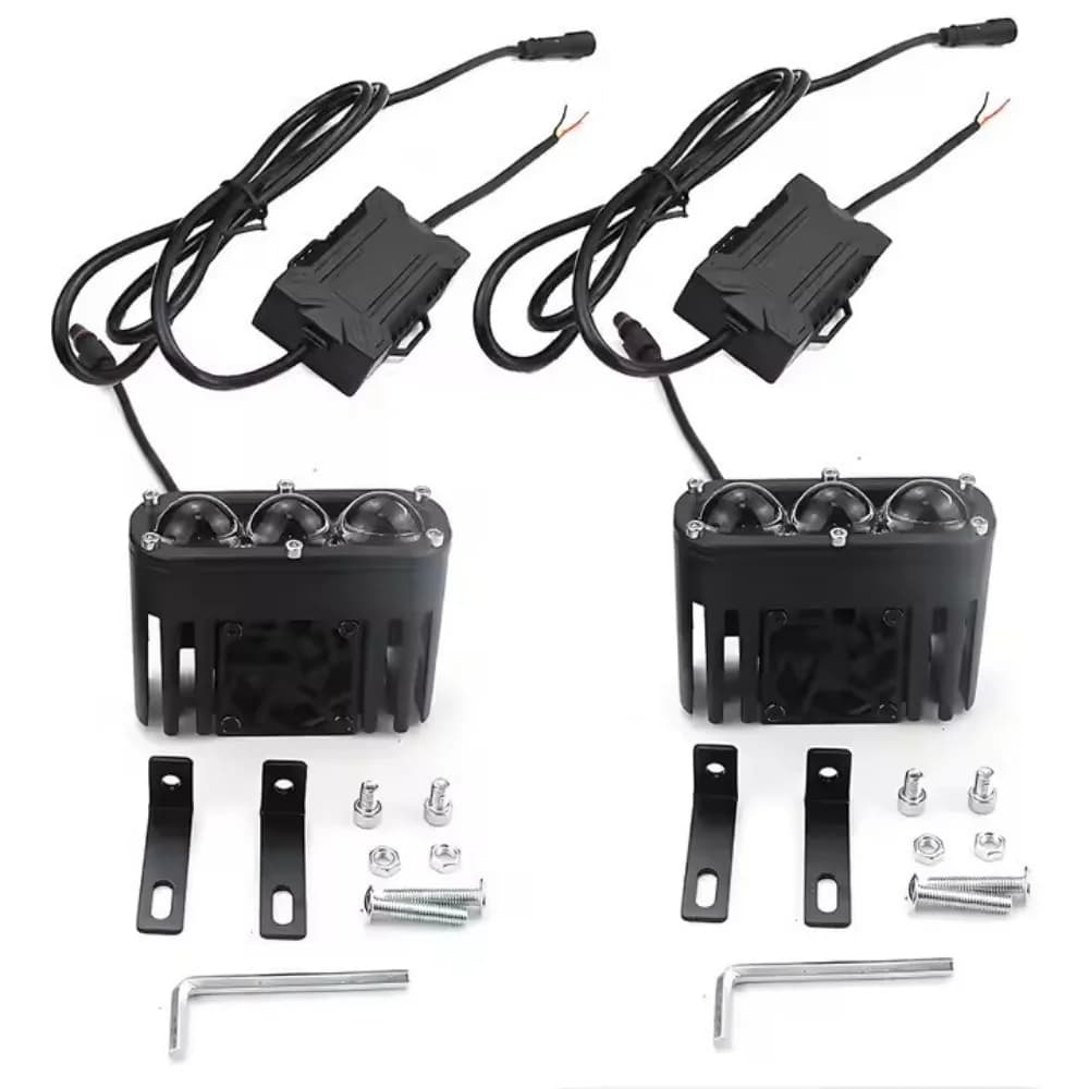 U22 LED Faro per moto 12V 30W 6000K 3000K Luce ausiliaria con lente di interruzione del fascio alto e basso