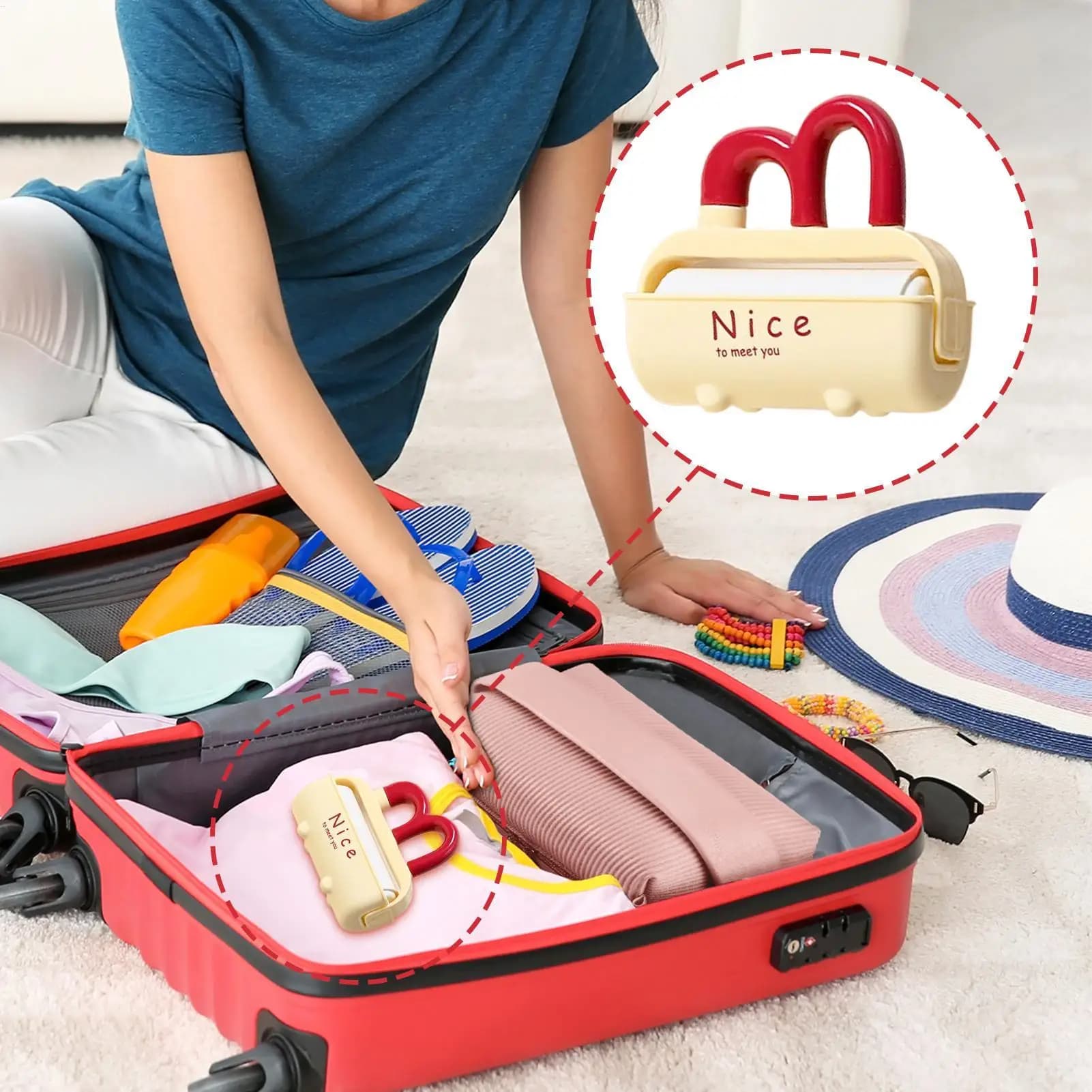 Rullo levapelucchi Forte strumento adesivo Rullo lanugine per rimozione peli di animali domestici per moquette Divano Mobili Divano letto in tessuto Viaggio in auto a casa