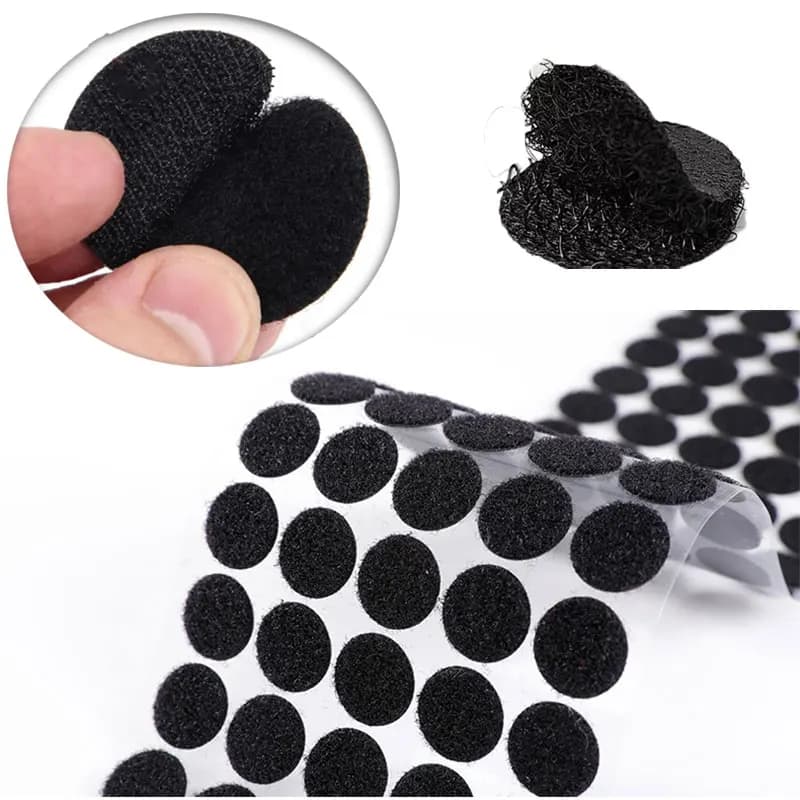 100 paia 10-30mm autoadesivo punto di fissaggio gancio nastro ad anello colla forte adesivo rotondo per ufficio scolastico forniture artigianali fai da te