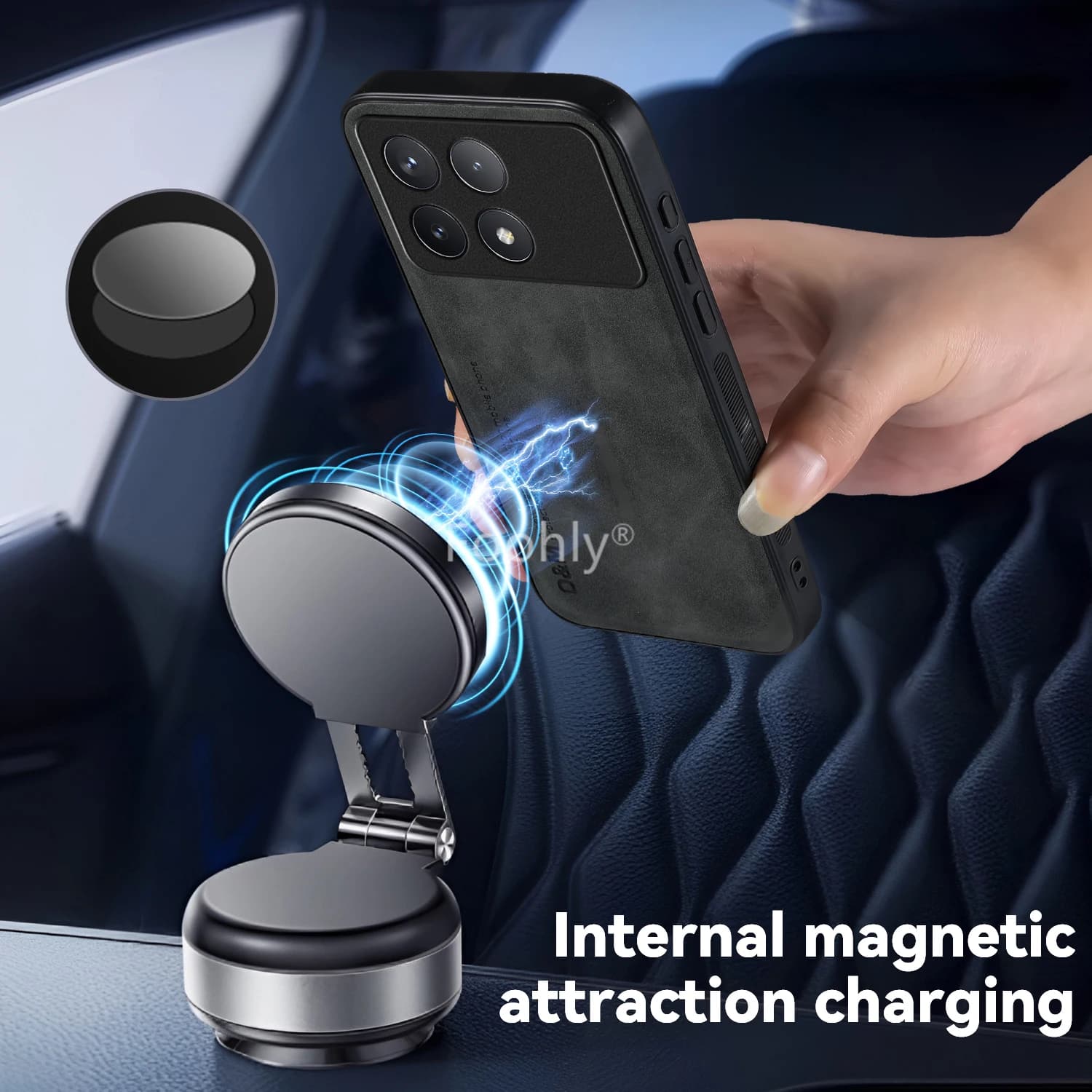 Nubuck Leather Shockproof Magnetic Case for Xiaomi Poco F6 Pro X6 Pro 5G M6 Pro 4G Protective Cover Back Shell Coque Funda