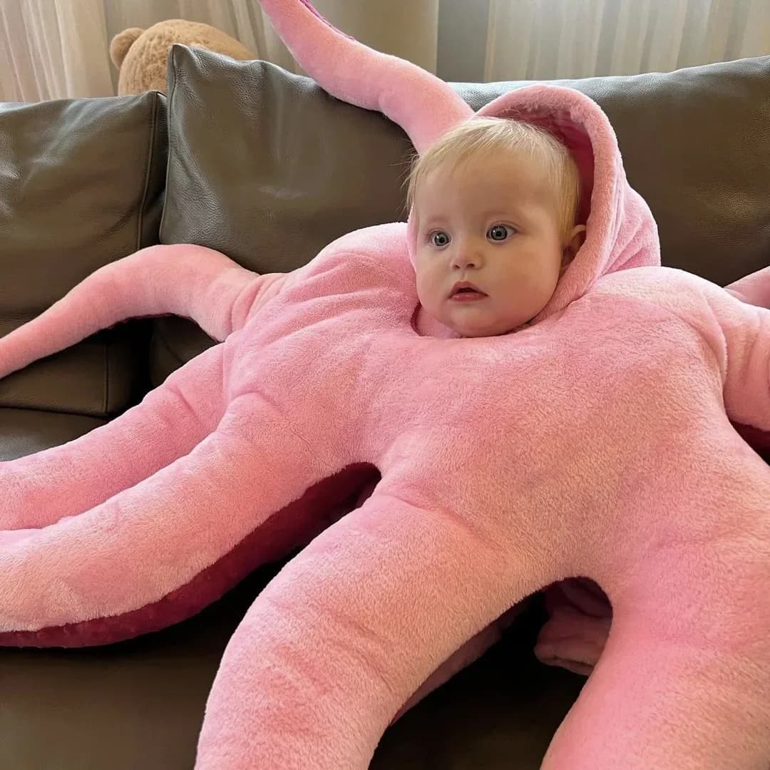 Schattige Gigantische Octopus Baby Grappige Octopus Verkleed Pluche Pop Sierkussen Accessori Cosplay Costumi Cosplay