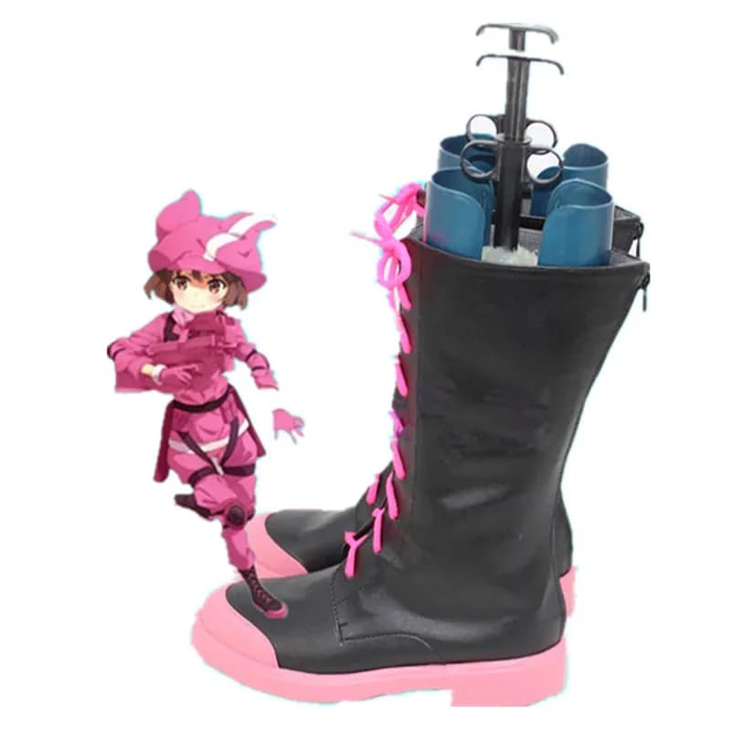 Sword Art Alternative GGO Scarpe Cosplay Gun Gale Online Llenn Boots4;v'5,f;6.j;8'