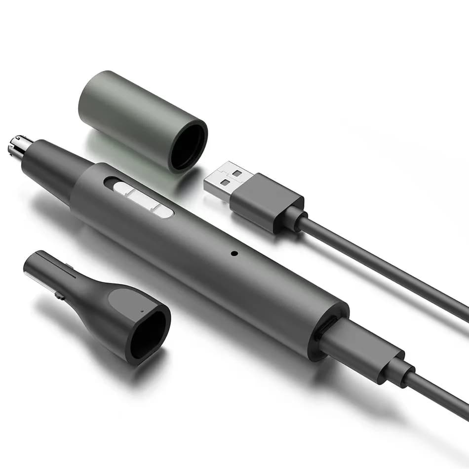 Mini Electric Trimmer 3 in 1 for Naso, Earrings, Eyebrows and Barba, Rechargeable, Pencil, for Man
