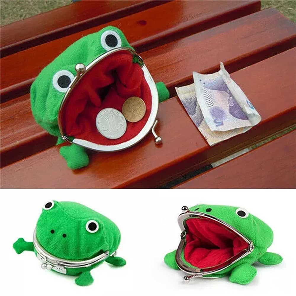 Portamonete a Forma di Rana Anime, Portachiavi, Borsellino in Peluche Carino, Accessorio per Borse da Donna
