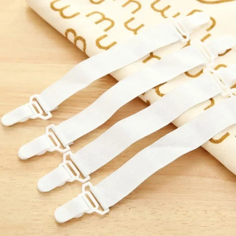 4PCS Bed Sheet Straps, Grippers to Hold Sheet, Elastic Mattress Sheet Fasteners Holder and Suspenders, Mattress, Sofa, Couch