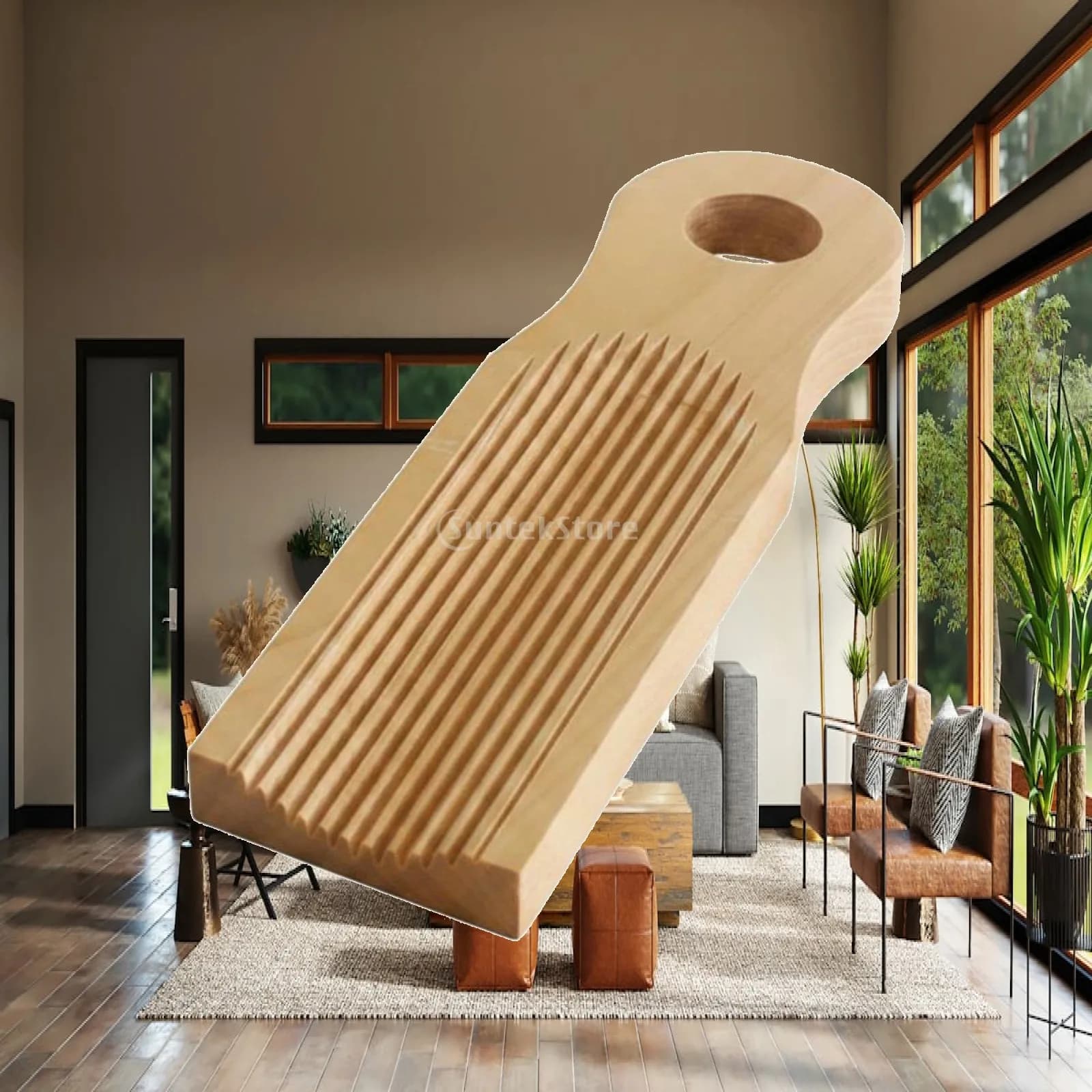 Wooden Gnocchi Board Grooved Surface Ridged Pasta Board Wood Cooking Tool
