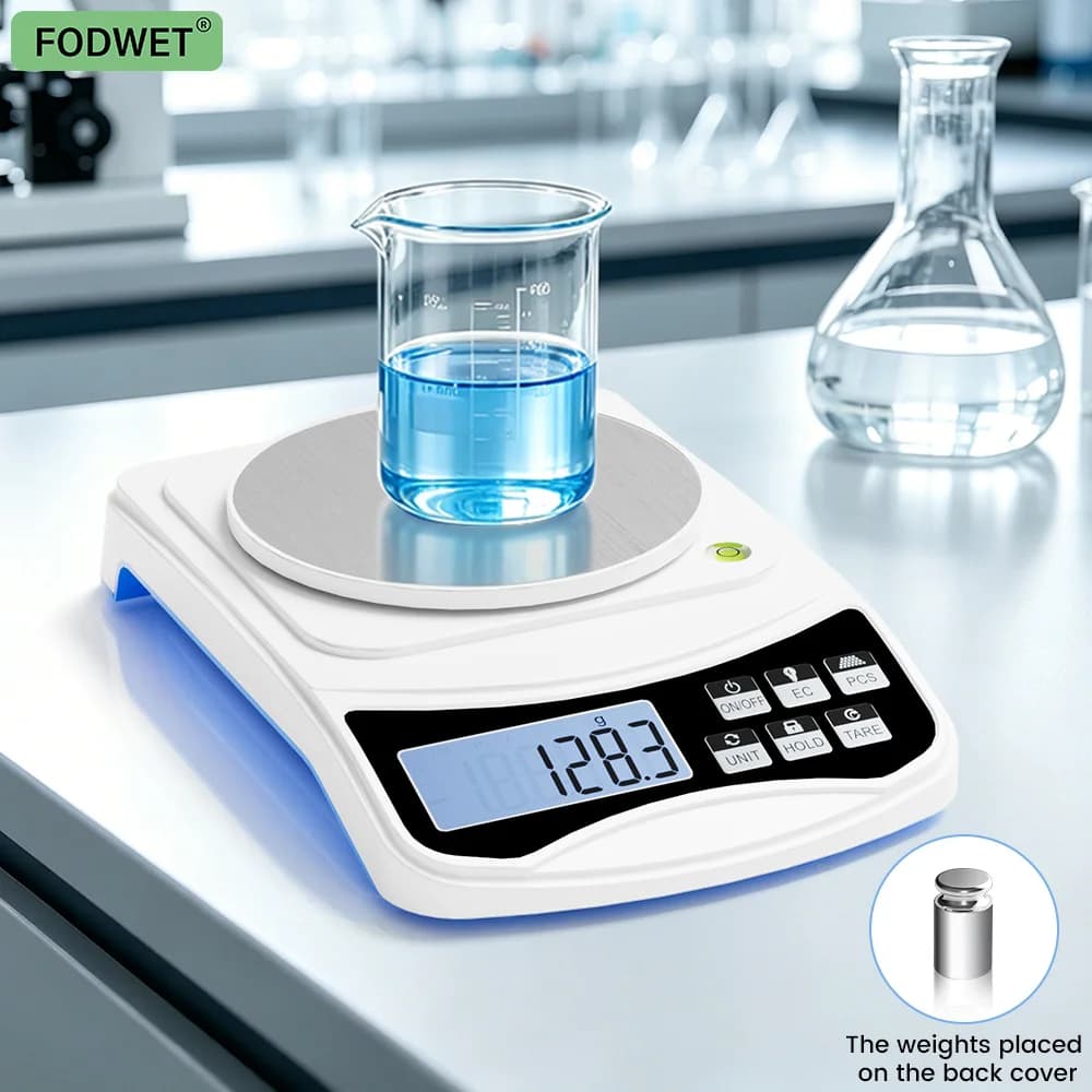 Accurate to 0.01, Digital Scale. Built-in Calibration Weights Included. Requires 2 AAA Batteries, Not Included.