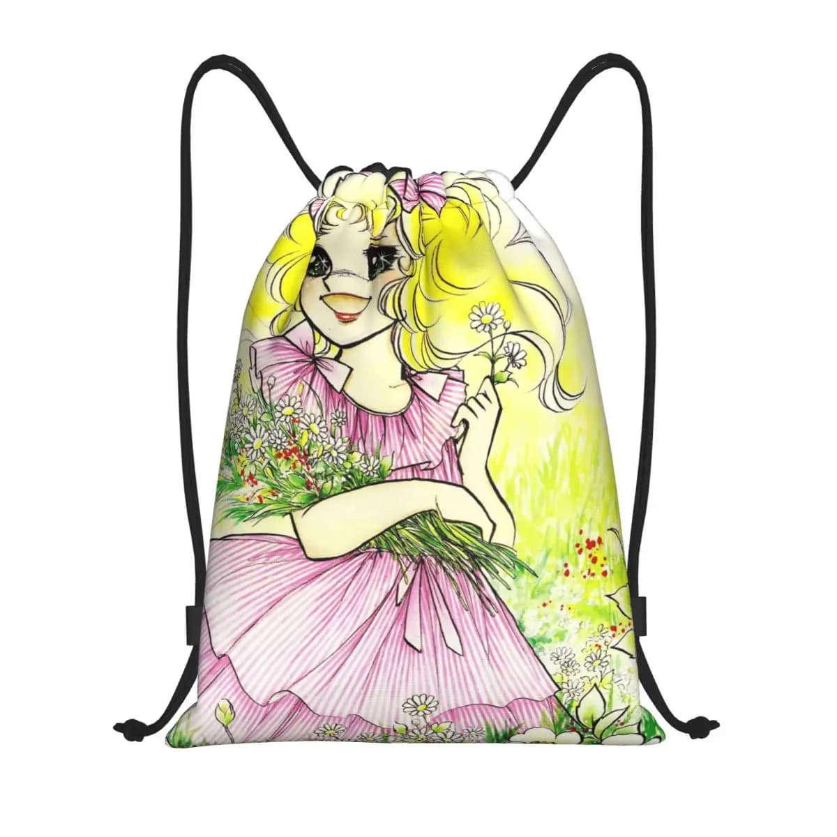 Candy Candy Manga Borse con coulisse Zaino sportivo Sackpack da palestra Borsa a corda per l'esercizio