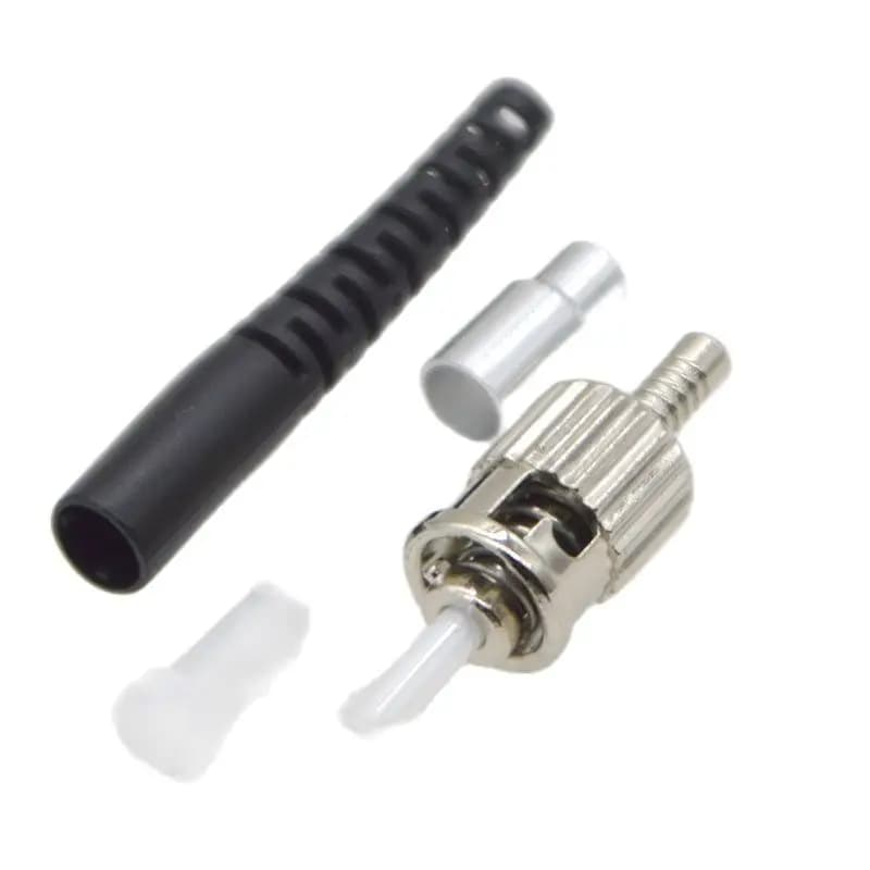 100set ST connettore in fibra ottica parti sciolte 2.0/3.0 ST connettore chiuso in lega di zinco con nucleo in ceramica prezzo di fabbrica all'ingrosso