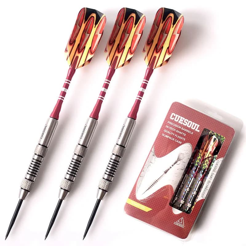 CUESOUL Set di freccette con punta in acciaio al tungsteno al 90% 26g Freccette professionali con punta in acciaio 3 pezzi