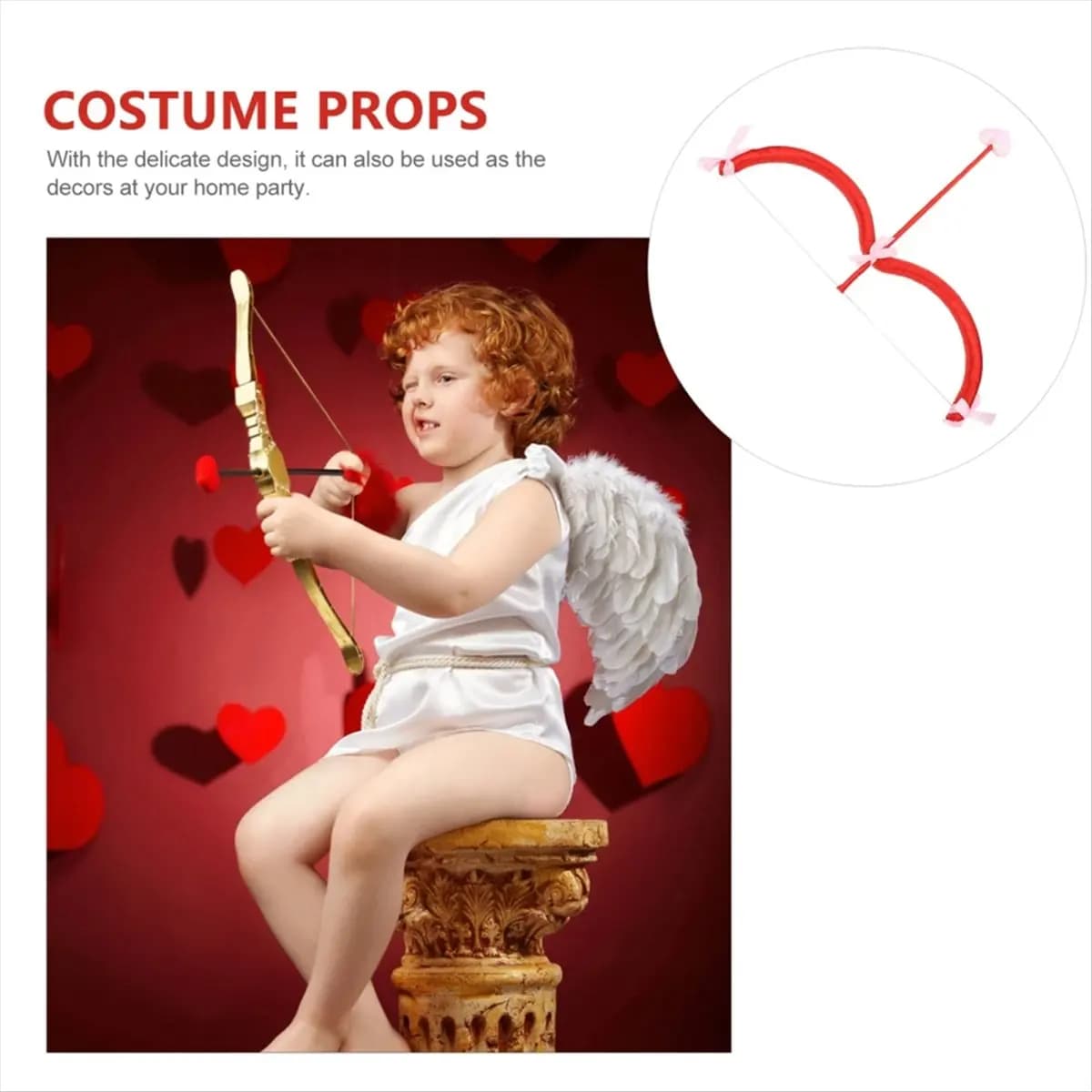 (ABLP) Frecce di Cupido, Frecce della Dea, Aureola d'Angelo per Feste, Carnevale, Danza e Cosplay