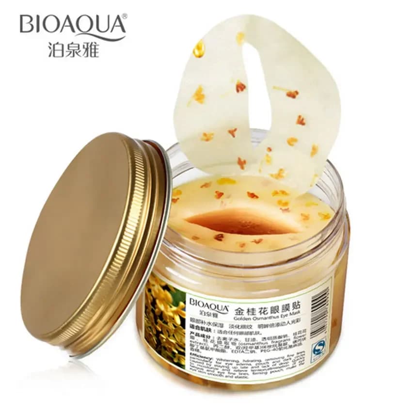 BIOAQUA 80 Pz/bottle Gold Collagen Gel Osmanthus Eye Mask Women Whey Protein Face Care Sleep patch Healthcare