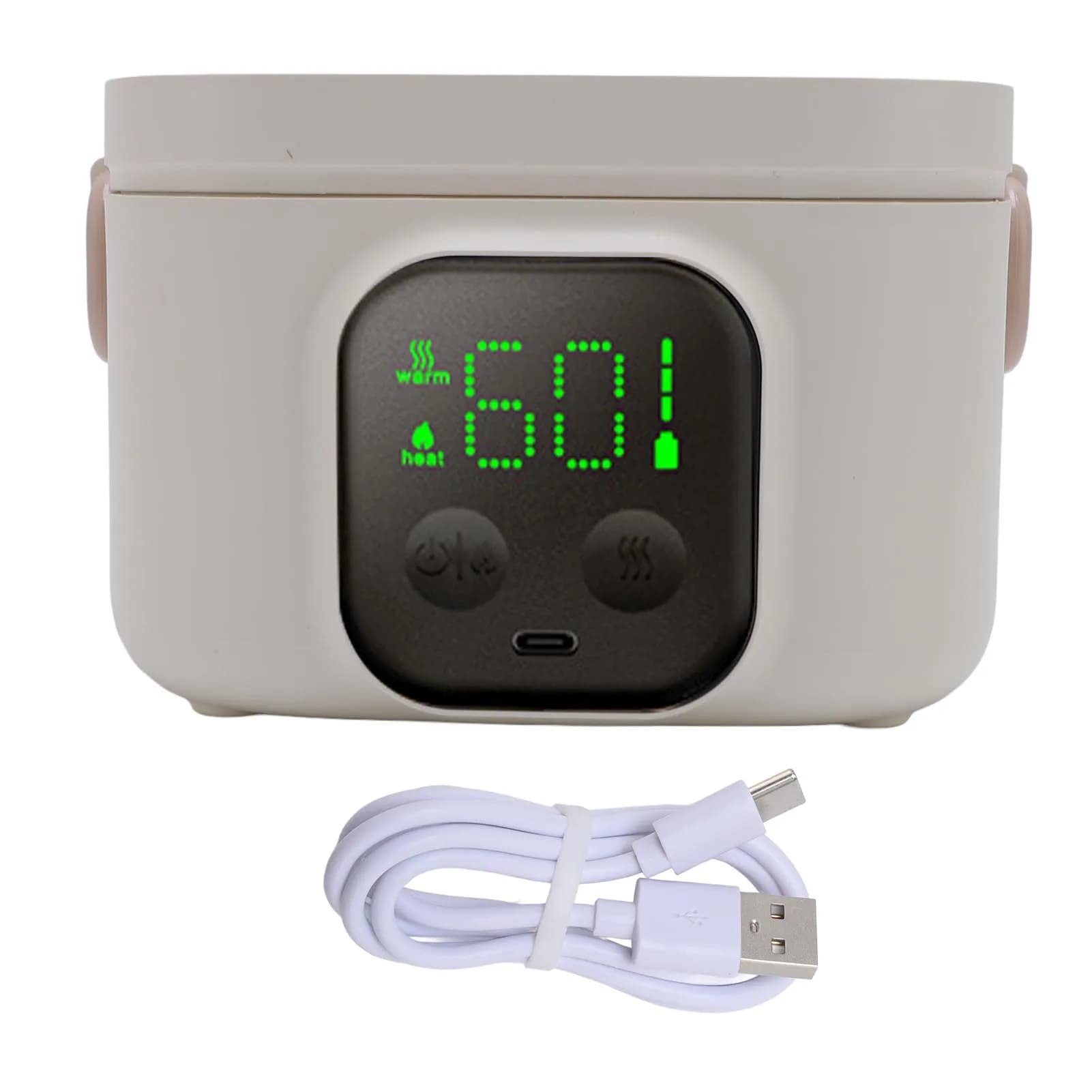 Scaldavivande da 500 ml, timer, ciotola intelligente a temperatura costante, contenitore per il pranzo isolato a riscaldamento rapido, in acciaio inossidabile
