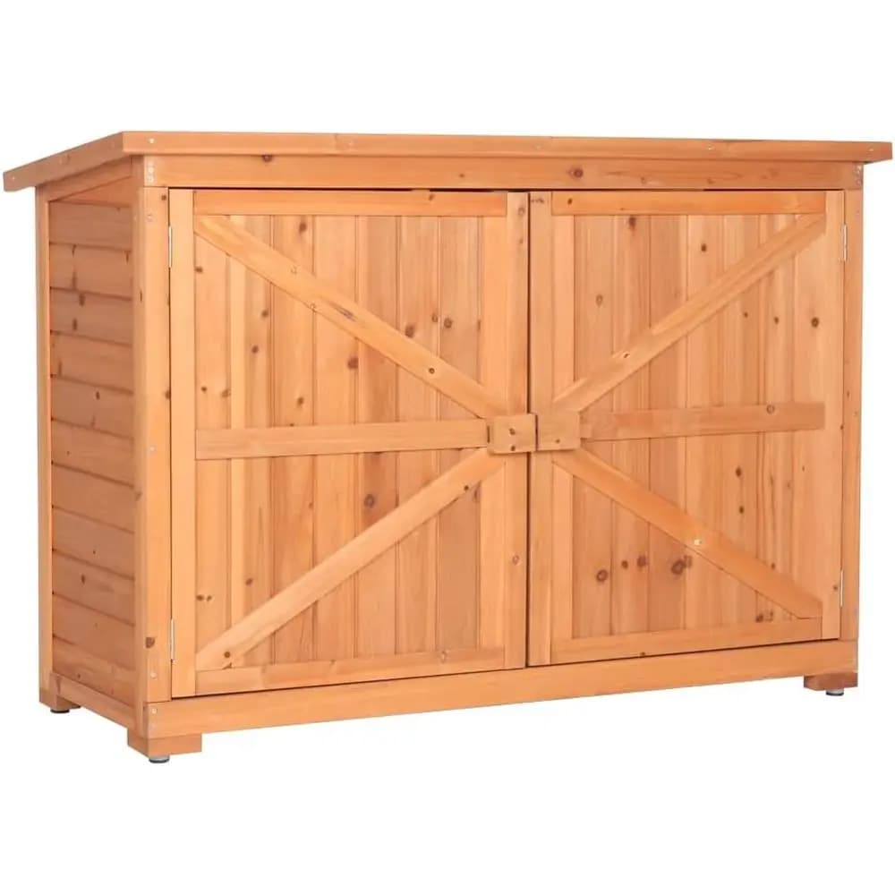 Casetta da giardino in legno extra large per esterni, 50,4 x 19,7 x 34,6 - Armadio sicuro per attrezzi da giardino e attrezzature da patio e giardino