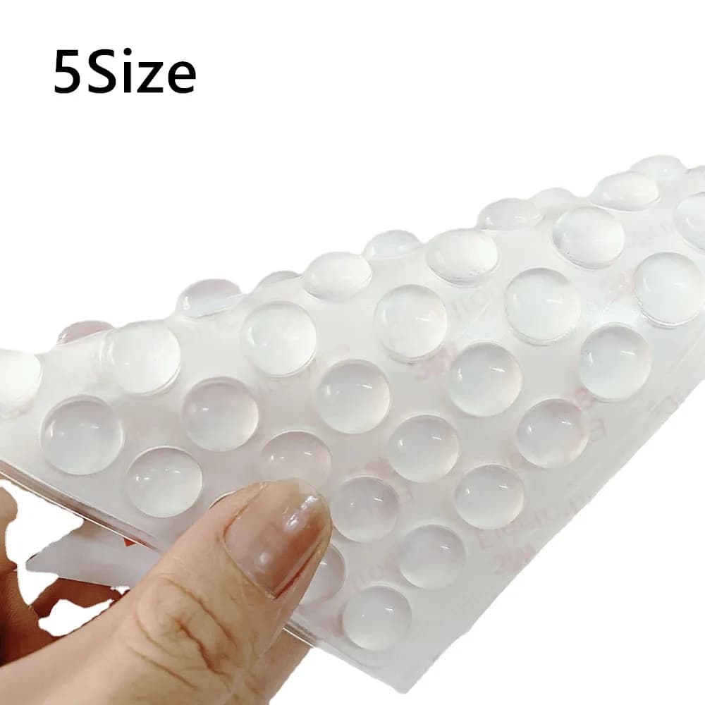 100Pcs Self Adhesive Door Stopper Rubber Damper Buffer Cabinet Bumpers Silicone Furniture Pads Cushion Protective Pads furniture legs washing machine foot pad rubber feet