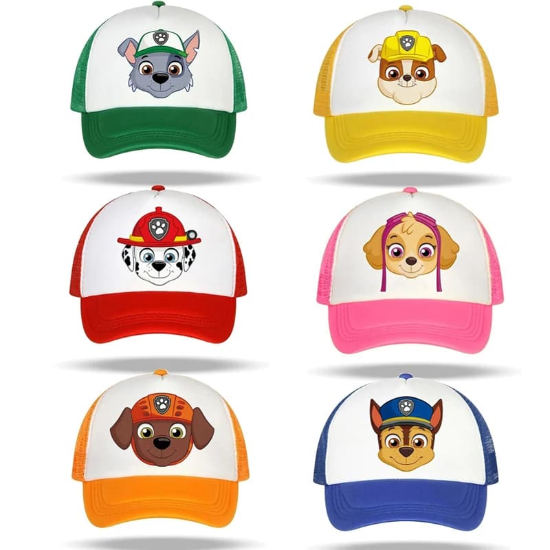 Paw Patrol Berretto da baseball per bambini Ragazzo Ragazza Berretto con visiera Chase Skye Zuma Berretti a rete Genitore-bambino Cappello parasole estivo Regali di compleanno per bambini