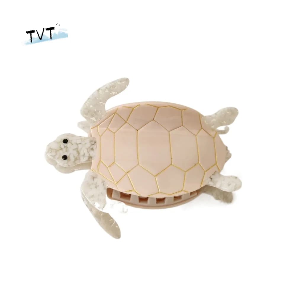 Acetic Acid Acetate Turtle Shape Hair Clips, Ocean Series, Cartoonian Animal Shape Hair Clips, Hair Accessories, Big Shark Clip for Girls