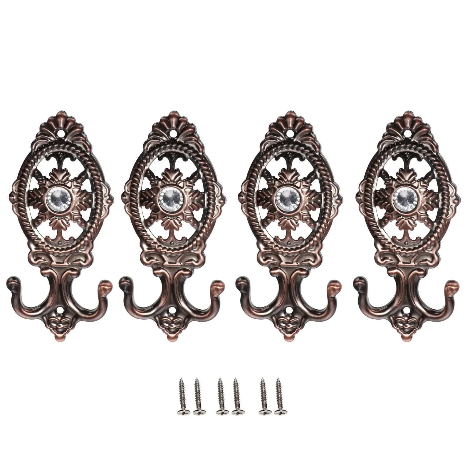 4 Pezzi Ganci per Tende da Parete Stile Europeo, Supporti Decorativi Compatti per Fissaggio Tende, Portatende da Parete per Casa