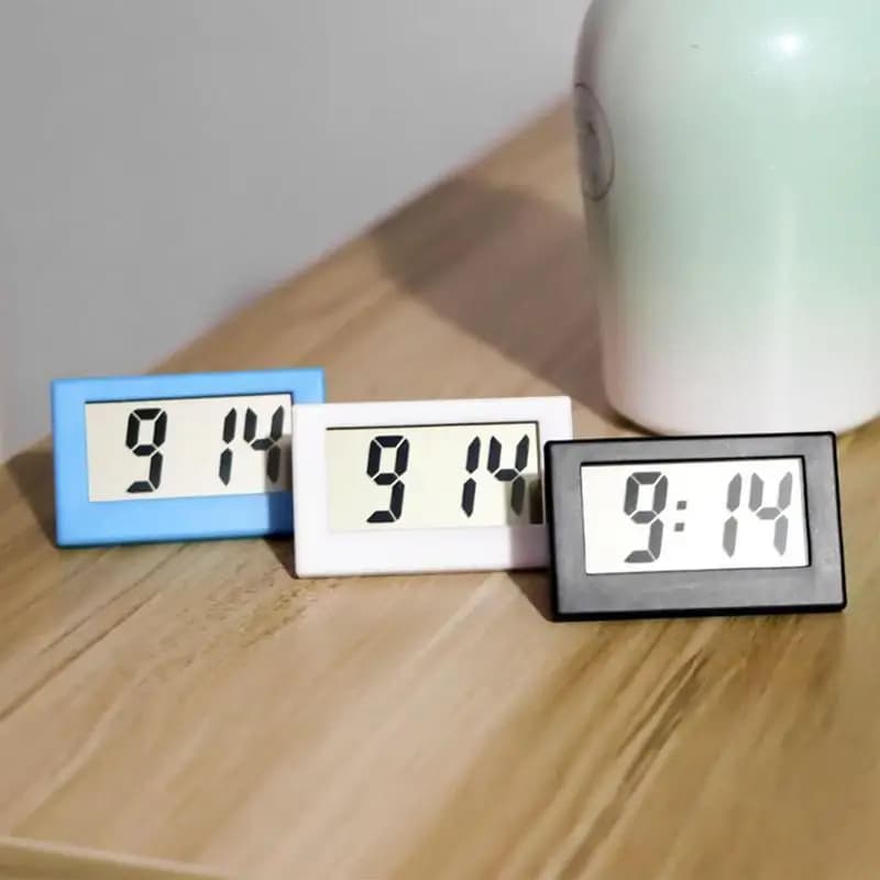 Digital watch Small electrical alarm without ticking desk battery thermometer with USB/AAA button Date display for office table