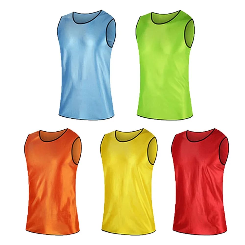 6 pezzi/12 pezzi gilet per squadra di allenamento di calcio maglie da calcio maglietta sportiva per bambini e adulti traspirante per uomo donna gilet per pratica sportiva