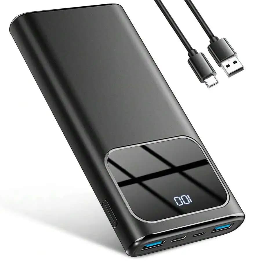 Power Bank a Ricarica Rapida 20000mAh, Caricabatterie Portatile 22.5W con Ingresso e Uscita USB C, Display LED, PD3.0 QC4.0, Batteria Esterna per iPhone 16/15/14/13/12, Android e Altri (Nero)