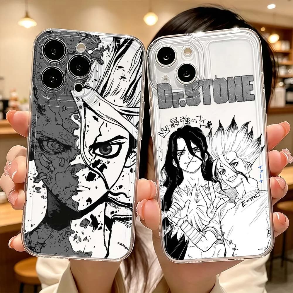 Dr STONE Senkuu Cover For Apple iPhone 17 16 15 14 13 12 11 Pro Plus Max Protective Transparent Phone Case