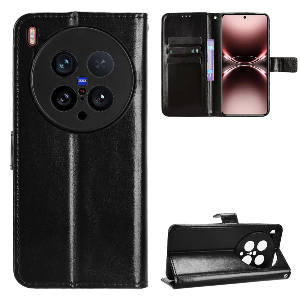 Per Vivo X200 Ultra 5G Custodia di lusso Flip PU Portafoglio in pelle Cordino Custodia per Vivo X200 Ultra 5G X200Ultra Borse per telefono