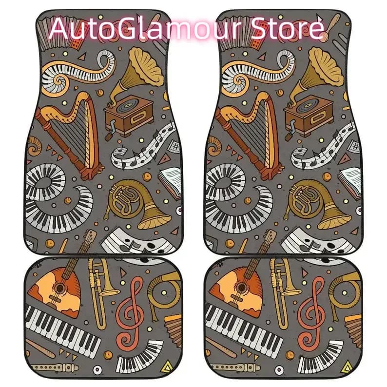Design di musica classica # 1 set di tappetini per auto (2 x davanti, 2 x retro) - Ottimo regalo per musicisti, amanti della musica e insegnanti di musica