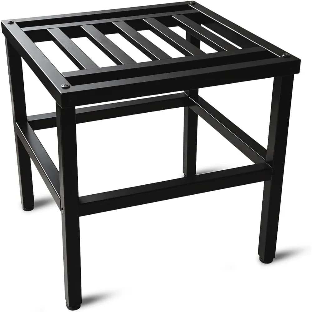 Supporto per Piante in Metallo da 13 Pollici, per Interni ed Esterni, Robusto a Forma di T, per Vasi di Fiori Grandi, Antiruggine, Nero, Confezione da 1
