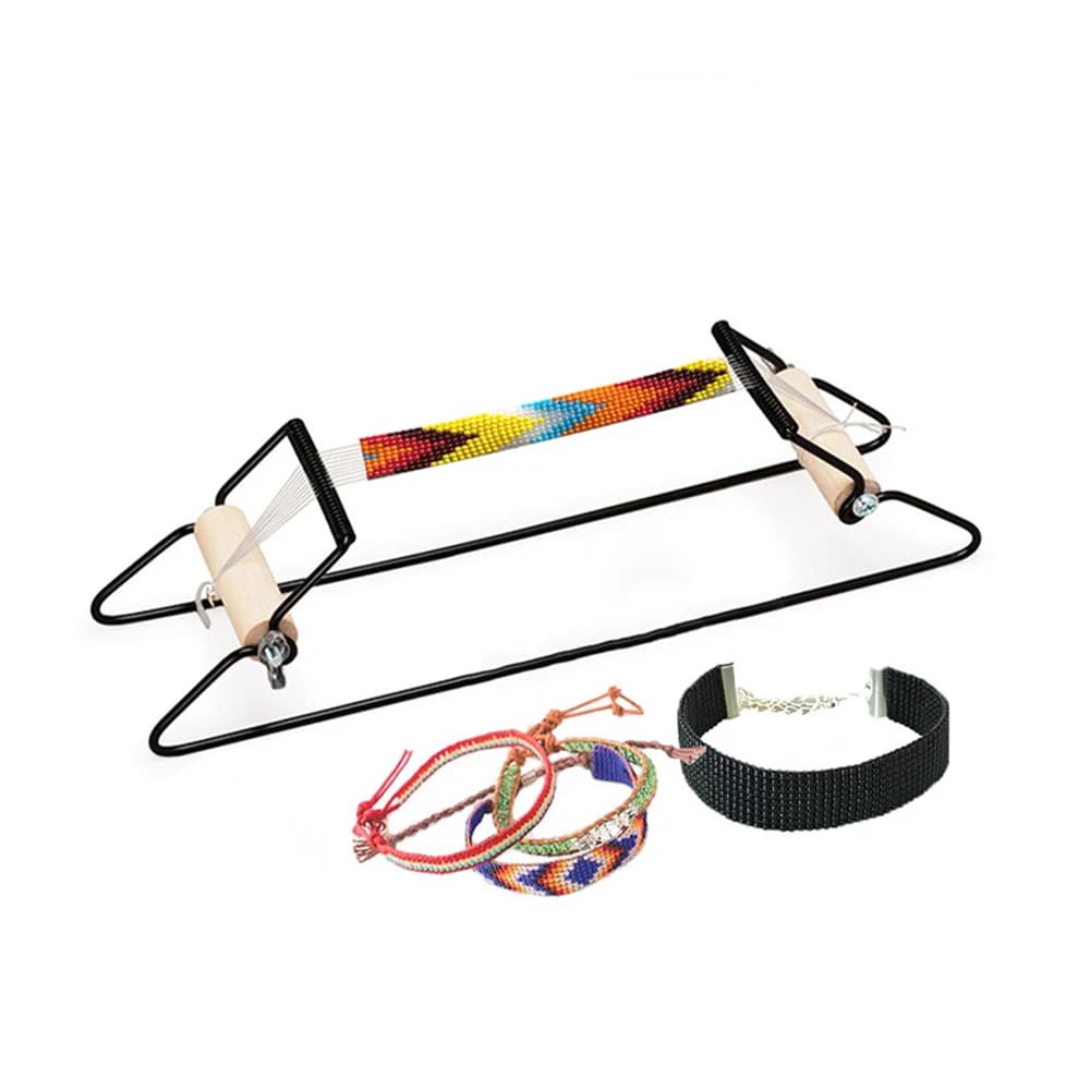 1pc Bead Weaving Loom - Metal Sturdy Craft Machine for DIY Bracelet Necklace Making, Suitable for Small Beads DIY Beading Tools