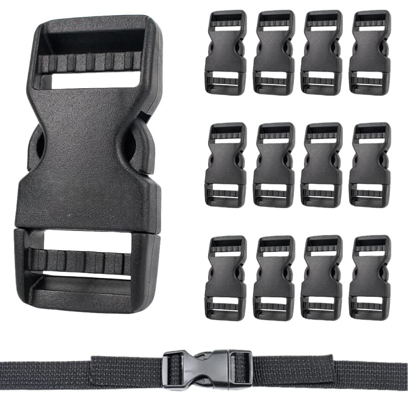 10 pezzi fibbia a sgancio laterale in plastica fibbia per cintura nera per cinghie in tessuto fai da te paracord braccialetto borsa accessori di abbigliamento collare per animali domestici