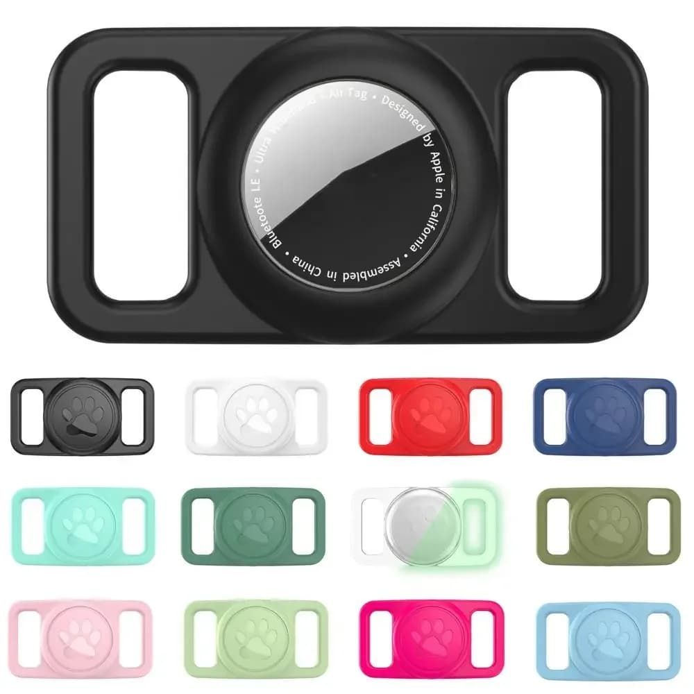 Custodia impermeabile per collare per cani Airtag Custodia protettiva in silicone estensibile per localizzatore Custodia protettiva leggera per animali domestici