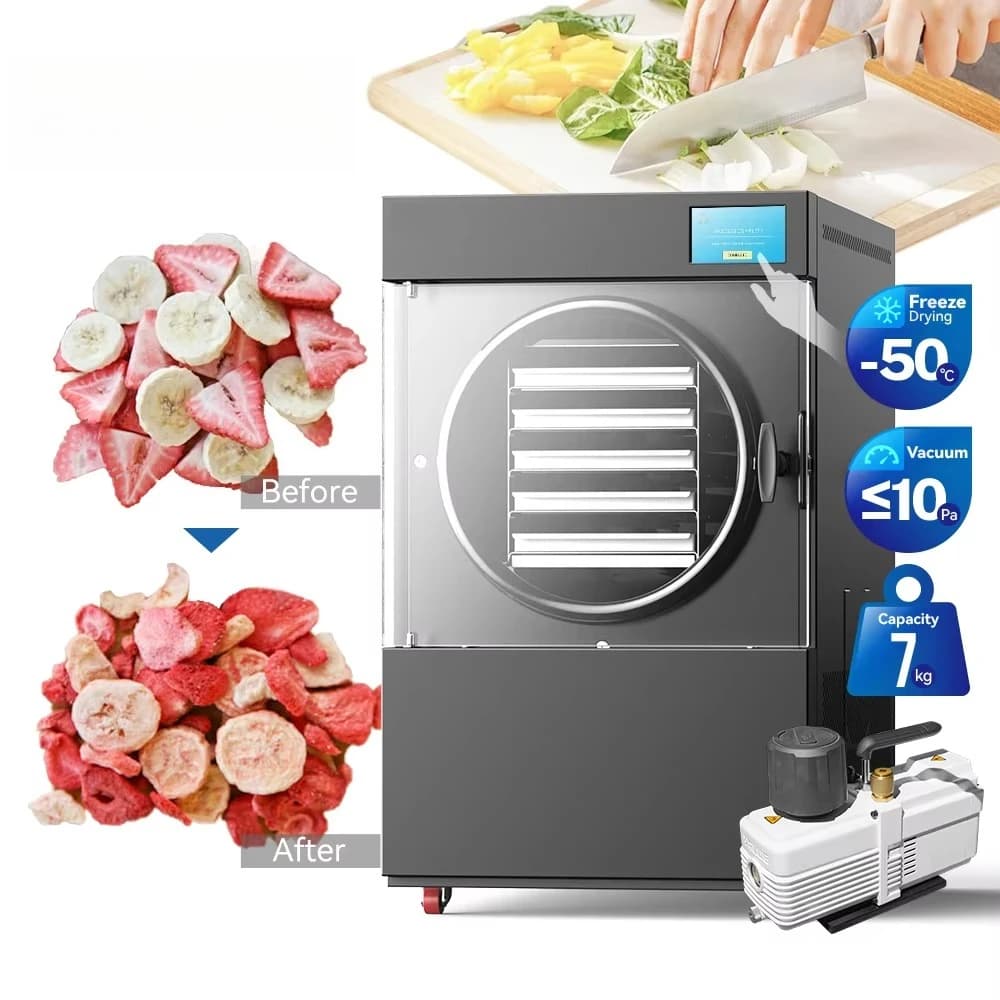 Liofilizzatore sottovuoto industriale personalizzato Macchina liofilizzata per frutta Funzionamento silenzioso ed efficiente Conservazione degli alimenti Vendita calda