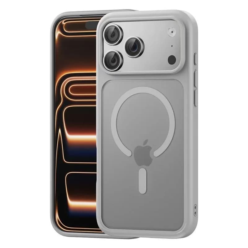 Custodia per iPhone 17 Pro Max magnetica 14 15 16 Plus 13 12 Magsafe grande finestra fotocamera antiurto ricarica wireless copertura trasparente