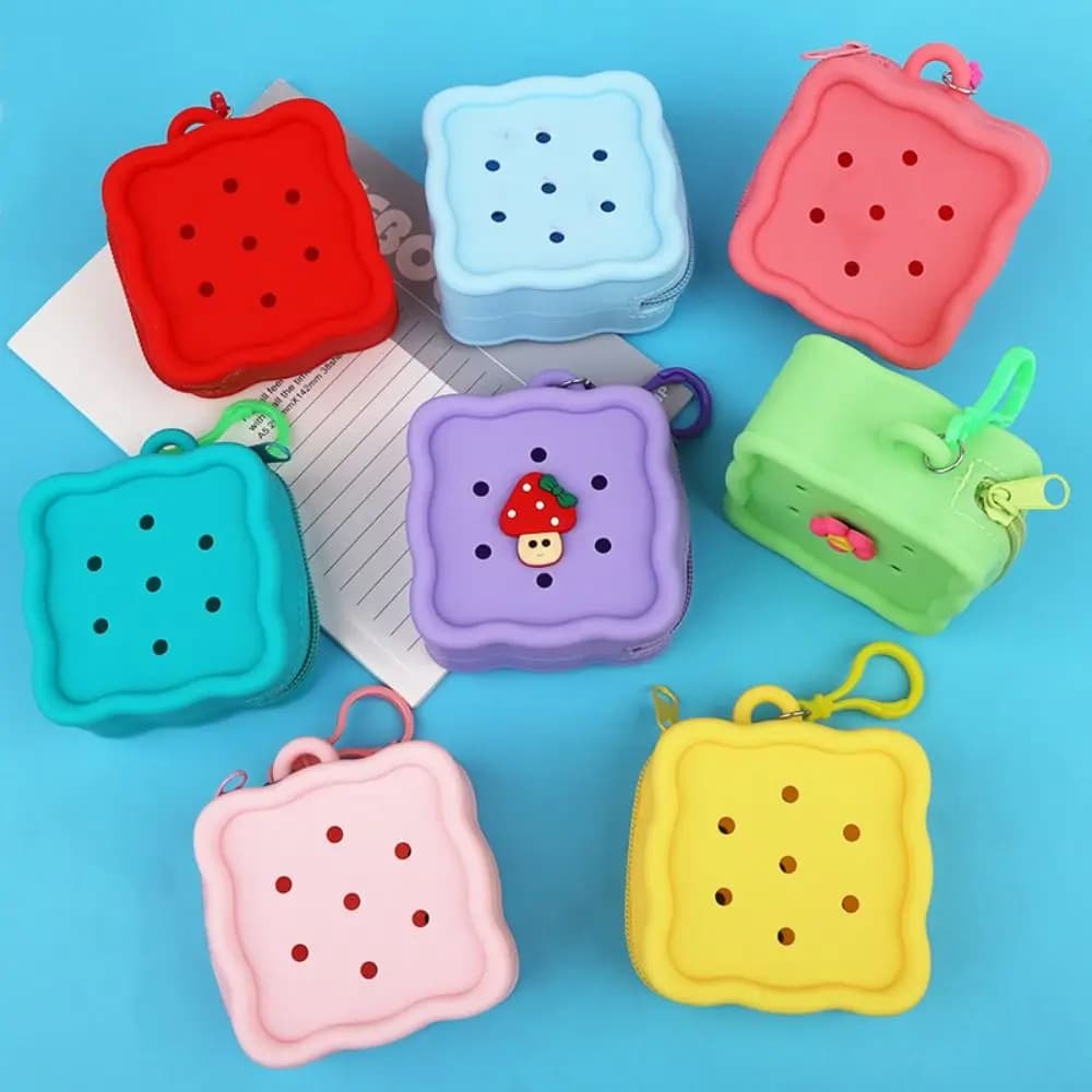 Portafoglio in Silicone Morbido con Cerniera, Portamonete, Porta Carte, Borsa per Soldi, Pochette da Viaggio per Donne e Ragazze, Organizer, Custodia per Auricolari
