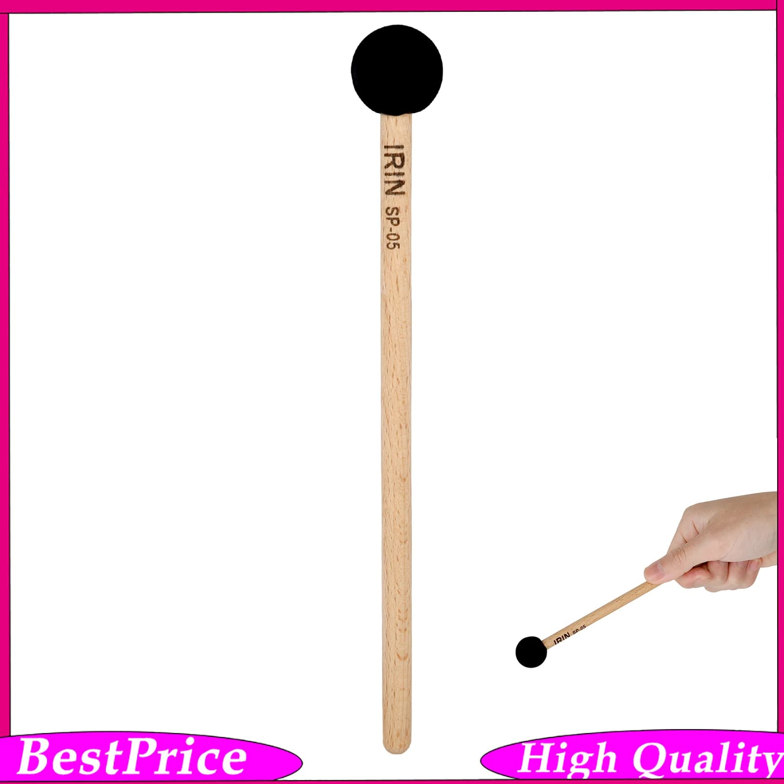 IRIN SP‑05 Singing Bowl Mallet Rubber Head Percussion Beater Musical Instrument Accessories for Sound Bowl Meditation Relaxation