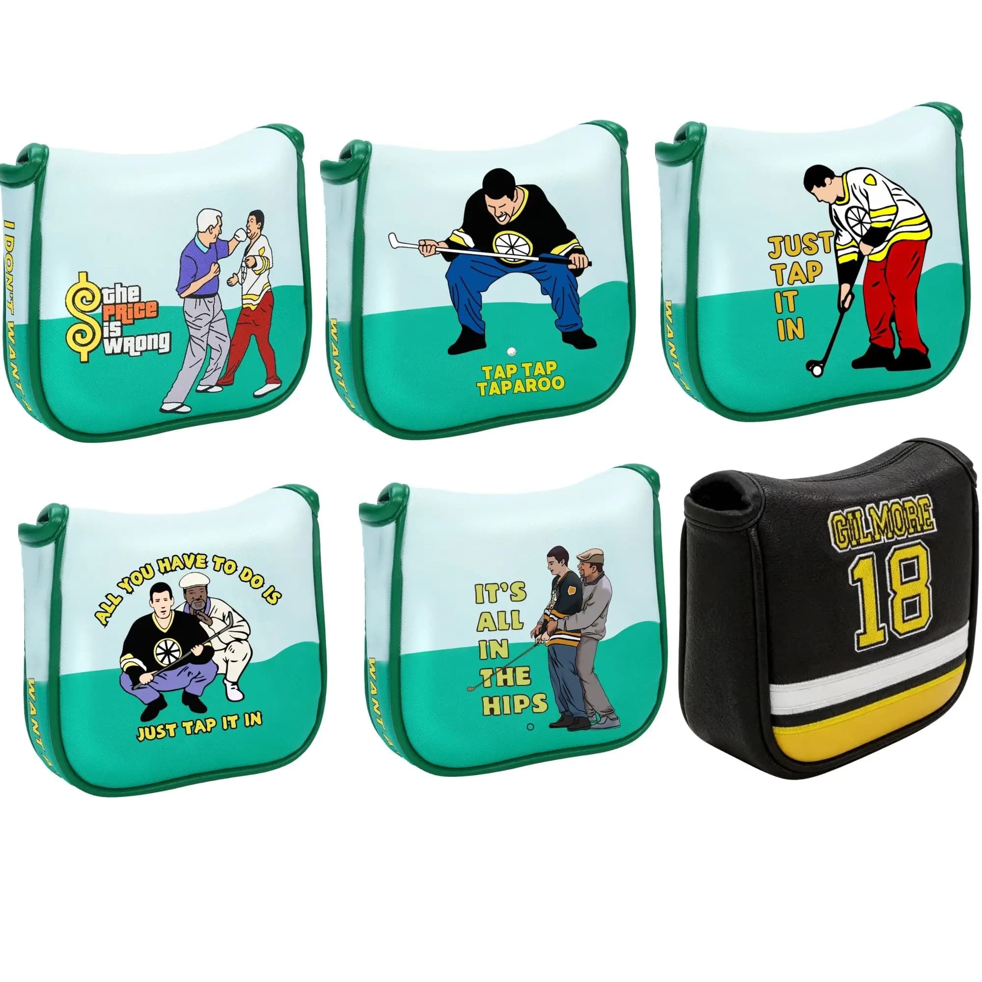 Happy Gilmore Design Mallet Head Cover - Copritesta Premium per Mazze da Golf, Protezione per Putter Odyssey - Accessori Essenziali per il Golf