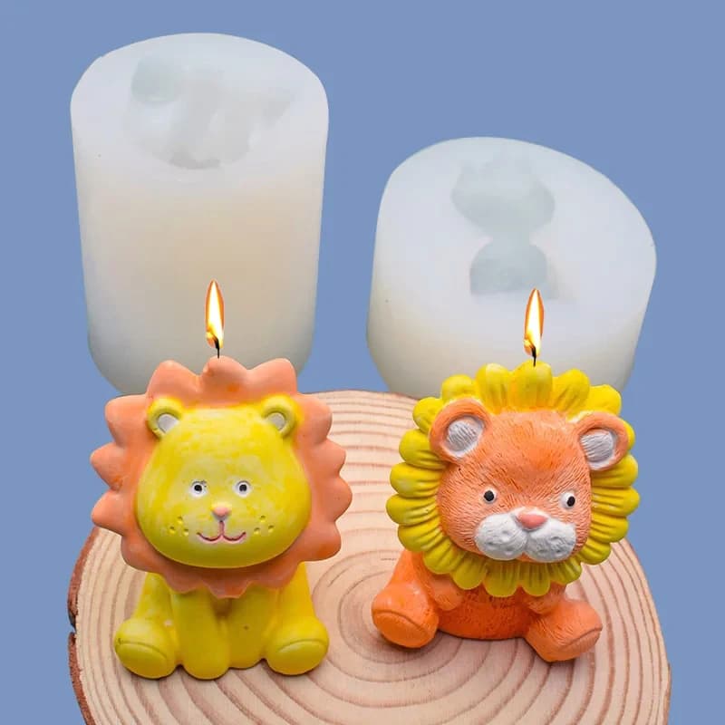 Nice 3D silicone candle mold animal soap chalk resin molds for cement casting DIY chocolate ice cake cooking tools gift for home